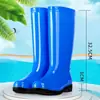 Botas de lluvia de caña alta con forro polar para mujer, zapatos de agua elegantes, botas de lluvia, botas de agua, cálidas, impermeables, cubrebotas antideslizantes para cocina, zapatos de goma, adulto