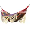 A1R Nueva Hamaca Transfronteriza con Borlas para Acampar al Aire Libre, Columpio Doble de Lona Gruesa para Ocio, Hamaca de Acampar Antivuelco