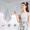 Toalha de Mesa Amazon Flash Star Prata Holográfica a Laser Transfronteiriça Descartável Brilhante para Festa com Estrelas Flash