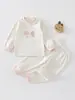 Conjunto de ropa interior térmica de otoño para bebé, capa base de terciopelo suave, estilo primavera y otoño, ropa para bebé, pijama de dos piezas separado
