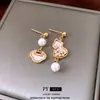 Aretes Asimétricos de Calabaza con Circonita Bañados en Oro Real, Nuevos Aretes de Botón de Moda y Elegantes Estilo Chino con un Diseño Único para Mujer