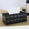 Caixa de lenços de couro estilo europeu, dispensador de lenços para uso em carro e casa, caixa de lenços criativa para sala de estar, mesa de centro, quarto e sala de jantar