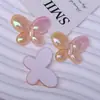 Parche de Mariposa de Acrílico de Color Degradado Estilo Coreano Hecho a Mano DIY para Funda de Teléfono Móvil, Adorno para Taza de Agua, Accesorios para Tocado y Pasador de Pelo