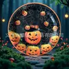 Colgante de Halloween de Cerámica Nuevo Transfronterizo de Amazon Redondo de una y Doble Cara Impresión UV Decoración de Colgante de Cerámica