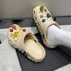 Zapatos de Cueva de Suela Gruesa para Mujer Verano para Exterior 2025 Nuevas Sandalias de Playa Antideslizantes Tacón Aumentado Pantuflas de Eva