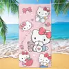 Toalha de Praia de Microfibra Mais Vendida no Exterior, Toalha de Banho com Estampa de Desenho Sanrio, Toalha Absorvente de Secagem Rápida, Fabricante de Origem