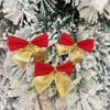 Suministros para decoración de árbol de Navidad lazo rojo decoraciones navideñas suministros para diseño de sitio 12 piezas colgante venta al por mayor