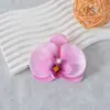 Película de Simulación Cabeza de Flor Phalaenopsis Pétalos Flores de Simulación Accesorios Tocado Pinza para el Cabello Bricolaje Hecho a Mano Decoración de Ceremonia de Boda