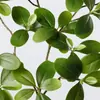Cacho Simulada de Folhas de Madeira Pé de Pato Enfeites de Decoração para Casa Janela Interna Decoração Suave Arranjo de Flores Grama Artificial Atacado