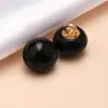 Botões de resina com padrão imitando jade em formato de cogumelo para casacos e cardigãs, botões decorativos vintage para cheongsams e roupas tradicionais chinesas, botões de alta haste para costura à mão