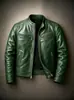 Jaqueta de Couro PU para Motociclista Transfronteiriça para Homens, Casaco de Couro com Gola Alta, Jaqueta Piloto Punk Slim Fit, Roupas Masculinas para Comércio Exterior Europeu e Americano Varejo