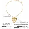 Collar de Acero Inoxidable con Cruz Moda Retro Corazón Hueco Perla Incrustada Chapado en Oro Real de 18K Impermeable Resistente al Desgaste de Color