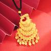 Collar de borlas multicapa de oro arena de Vietnam, joyería exquisita estilo Palacio Fénix, accesorios de temperamento para mujer que combinan con todo