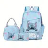 Nueva Mochila Estudiante Stitch para la Temporada de Regreso a Clases Ligera y que Reduce la Carga Gran Capacidad para Grados 1-6 Niños y Niñas Bolso de Hombro