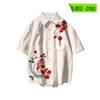Amazon nueva camisa de flores delgada de verano para jóvenes, camisa cárdigan casual holgada, camisa estampada