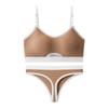 Nuevo chaleco deportivo de color contrastante, ropa interior sexy de estilo europeo y americano, con espalda descubierta, sin aros de acero, con tubo en el pecho y almohadilla para el pecho