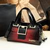 Bolso de mujer nuevo multicapa al hombro piel suave madre de mediana edad degradado charol piel genuina Boston tipo almohada