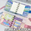 Mariposa Niña Hermosa M5 Planificador Cuero de Alta Calidad Libro de Tarjetas Pintado Cuaderno de Niña Hermosa Cuaderno Vintage Nostálgico