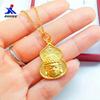 Colgante de calabaza Buda dorado latón para mujer, chapado al vacío, imitación oro, joyería de boda, entidad, suministro de comercio electrónico