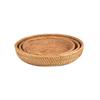 Cesta de Frutas de Ratán de Vietnam Pan Azul Cesta de Almacenamiento Sala de Estar Snacks Tejido a Mano Bandeja de Almacenamiento para el Hogar