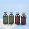 Botella de Aluminio Verde Oscuro con Tapa 100ml Botella de Rocío Puro Botella de Aceite Esencial Tapa de Aluminio Botella de Cebo para Pesca 100ml Botella de Tónico Botella de Desinfectante para Manos