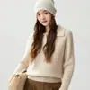 Bai Cai Rong Malha de Manga Longa Outono/Inverno Moda Tendência Top Peça Externa Peça Interna 2026 Nova Moda Suéter com Gola Polo