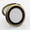 Espejo Pequeño Redondo 70 DIY Fijo Doble Cara Plegable Portátil Logo Espejo Cosmético Metal Espejo Pequeño Boca Letras Doradas Espejo
