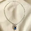 Collar de Búho Verde Menta Estilo Ins, Cadena para el Cuello de Nicho de Gama Alta, Collar de Animales Dulce y Fresco, Regalo para Mejor Amiga