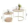 Mesa de centro de vidro longa estilo creme arco-íris sala de estar de apartamento pequeno casa simples moderna mesa redonda grande e pequena combinação de rede