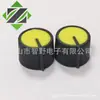 Diámetro de suministro 12.3 Alto 9.3 Plástico Negro Amarillo Parte Superior Perilla de Volante Potenciómetro Esc Tester Sombrero