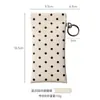 Elegante Estuche para Gafas de Lunares con Cierre Automático Bolsa Colgante Portátil Bolsa Anti-Presión para Gafas de Sol Tipo Pinza de Resorte Bolsa de Almacenamiento Portátil