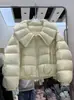 Abrigo de algodón cálido, corto, elegante, con solapa grande, estilo chic transfronterizo, chaqueta cálida para mujer, corte holgado, estilo coreano