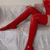 Xi Yun Europeu e Americano Sexy Zíper Fenda Código Alto Elástico Espelho Pvc Sexy Lingerie Brilhante Couro Patente Boate Body