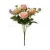Nuevas Flores Artificiales para Ramos de Boda Festivos, Decoración del Hogar, Arreglos de Flores de Rosa para Mesas y Exhibiciones de Flores Artificiales