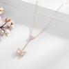 Liyu jewelry mother shell butterfly zircon gold necklace clavicle chain Women's simple and generous net red neck chain manufacturers wholesale