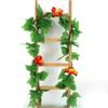 Rattan Sintético Planta Techo Restaurante de Frutas Decoración Planta Verde Granja Vegetal y Fruta Flor Enredadera Fruta Roja de Año Nuevo Artificial Alta
