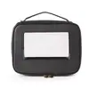Bolsa de Almacenamiento de Cosméticos, Bolsa de Cosméticos Portátil de Gran Capacidad, Bolsa de Aseo de Viaje Portátil Impermeable con Ventana de Lujo Ligero