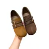 Zapatos de tacón sencillos para mujer 2026 otoño estilo coreano retro lunares punta cuadrada punta dividida zapatos Mary Jane mocasines de punta ancha para mujer
