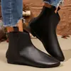 Comercio electrónico transfronterizo, talla grande, nueva colección otoño/invierno 2026, botines planos para mujer, estilo europeo y americano, modernos y casuales, botas de moda de punta fina