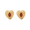[Bing Meng] Pendientes de amor retro, pendientes de acero inoxidable con temperamento, joyería transfronteriza entre Europa y Estados Unidos E579
