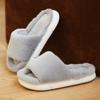 Pantuflas de Algodón Peludo para Mujer, Invierno Pareja Antideslizantes Hogar Cálido Interior Maternidad Pantuflas de Interior, Zapatos de Algodón Engrosados para Hombre, Estilo Pareja