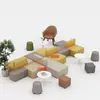 Sofá de Tecido Criativo de Designer para Escritório, Área de Descanso, Recepção, Negociação, Conjunto de Sofá e Mesa de Centro para Sala de Espera de Alto Padrão