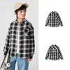 Ropa Infantil Balabala 2025 Nuevo Estilo Camisas para Niñas y Niños Camisas a Cuadros para Niños Pequeños En Stock
