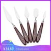 Conjunto de 5 peças de chocolate creme de espátula pequeno bolo de espátula decoração alisamento espátula tonalização fermento ferramenta terno