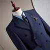 Traje Italiano de Corte Entallado Doble Botonadura para Hombre, Ropa Formal Business Casual, Traje de Novio para Boda, Conjunto de Tres Piezas, Negocio Ligero