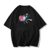Camiseta de Seda de Leche 2026 Nueva Popular Gris Claro Manga Corta de Verano para Hombres y Mujeres, Corte Holgado con Estampado Elegante