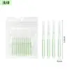 Cepillos Mini de Colores para Cejas al por Mayor, Herramientas Auxiliares de Belleza para Pestañas, 10 Cepillos de Seda Dental Portátiles con Mango de Cristal