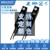 F3/3MM luz indicadora LED transparente de cuatro agujeros en línea con portalámparas LED de cuatro colores negativo izquierdo positivo derecho