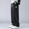 Tecyun 2026 nova coleção outono e inverno: calças masculinas largas, de perna larga, compridas, forradas com fleece para o inverno, calças atléticas de perna reta
