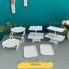Suporte de bolo de mesa com três bocas Prato de doces multicamadas estilo europeu Prato de frutas Prato de lanche para chá da tarde Doce criativo para casamento